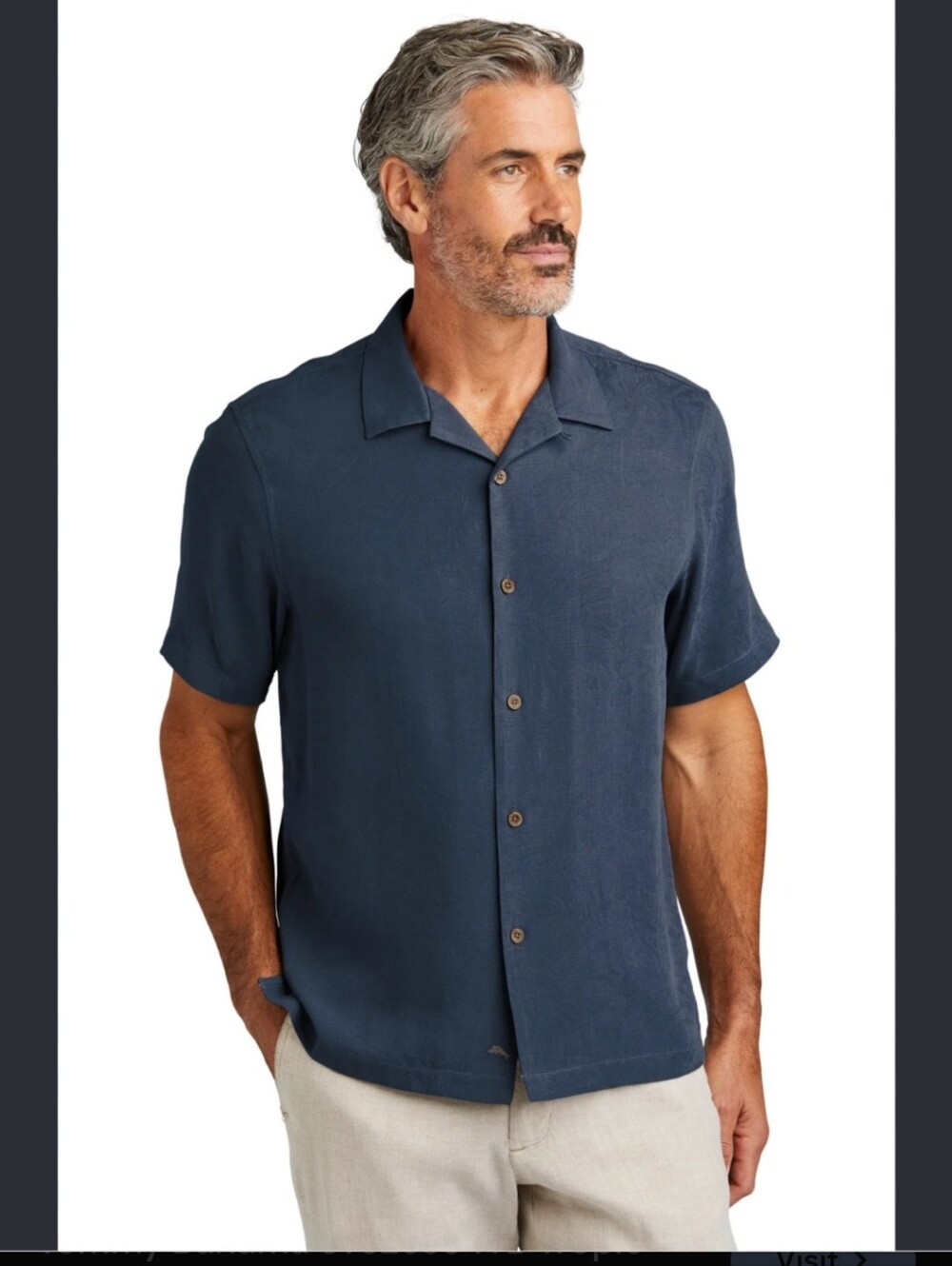 Tommy Bahama Men's Short-Sleeve Camp Shirt - Deep Blue